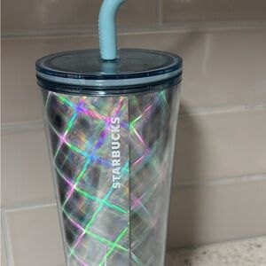 $20, 2/$35, 3/$45 Starbucks Holiday 2024 Silver Holographic Tumble